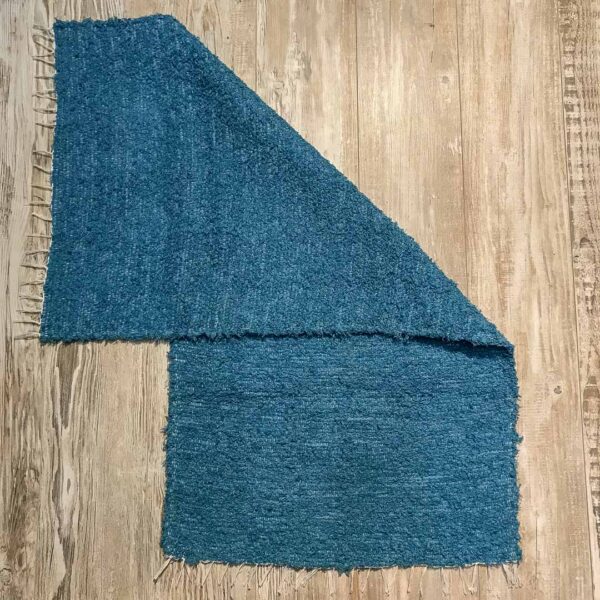 Baumwollteppich Chenille Uni
